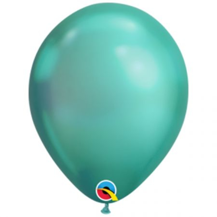 Helium balloon - chrome - turquoise