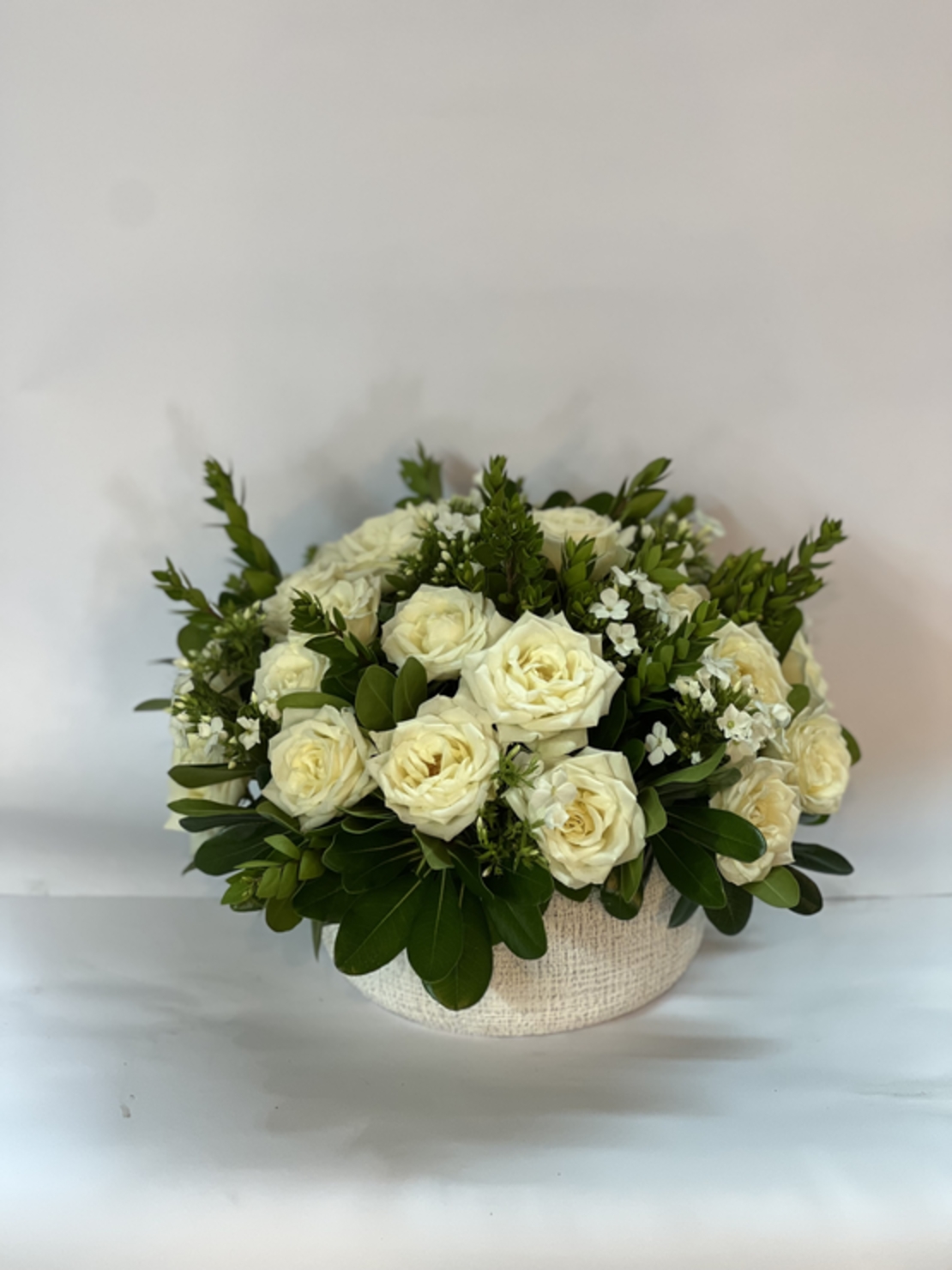 White and festive flower arrangement