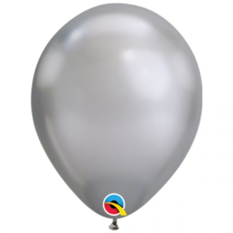 Helium balloon - chrome - silver