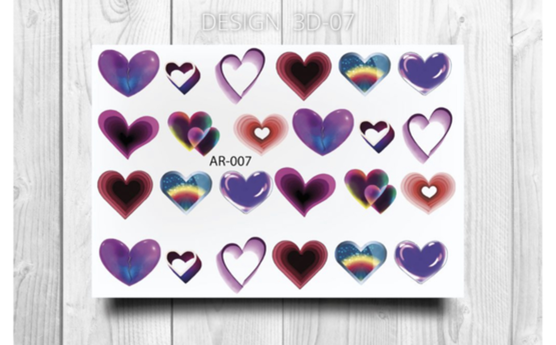 לבבות צבעוניים AR07