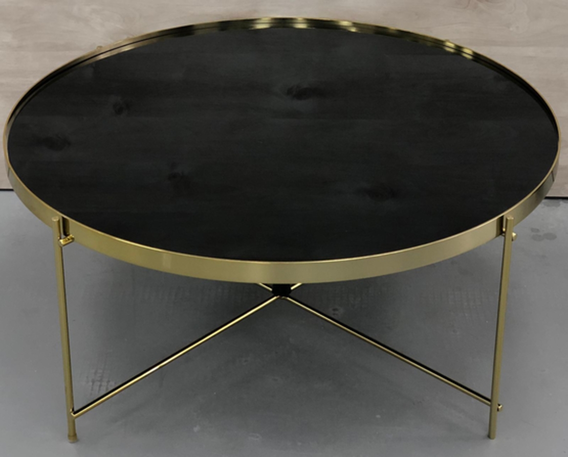 שולחן זכוכית גדול ציפוי זהב