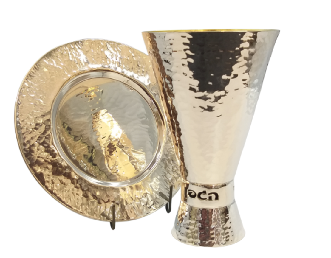 סט קידוש בורא Y כסף טהור