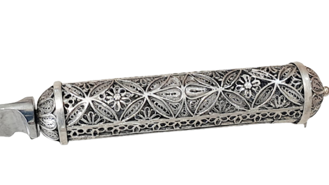 סכין חלות פילגרין כסף טהור