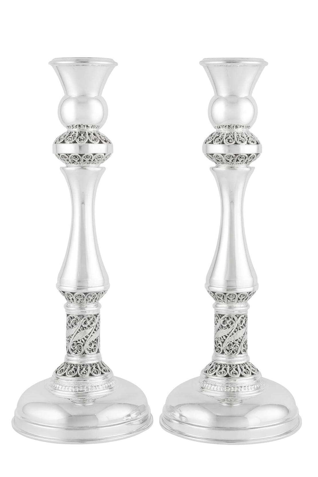 Popeye straight pure silver candlesticks