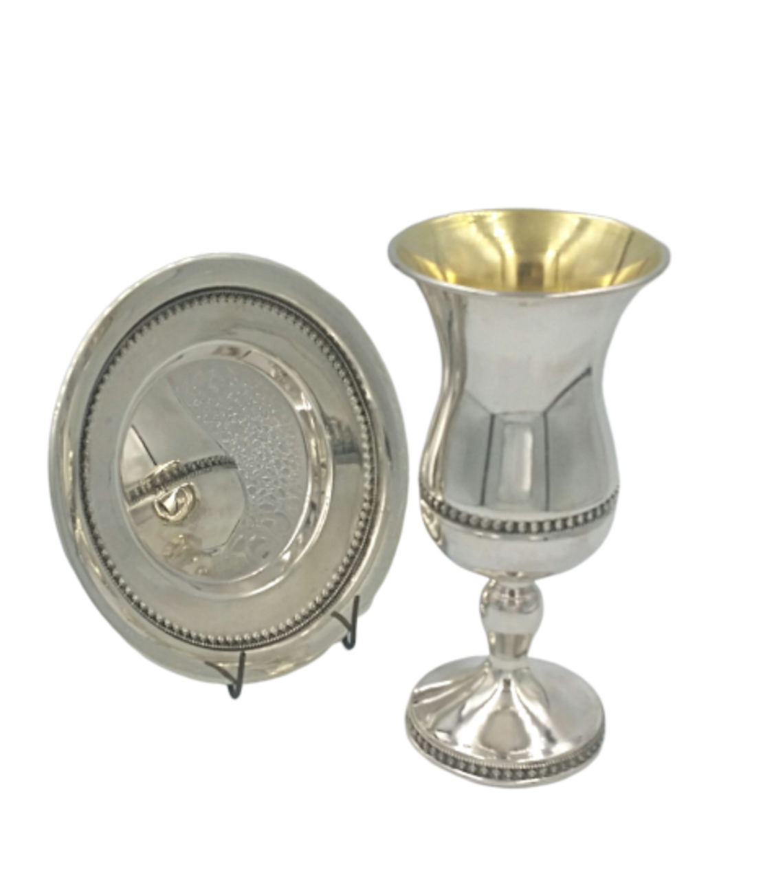 Pure Silver Kiddush Set Belly Cup