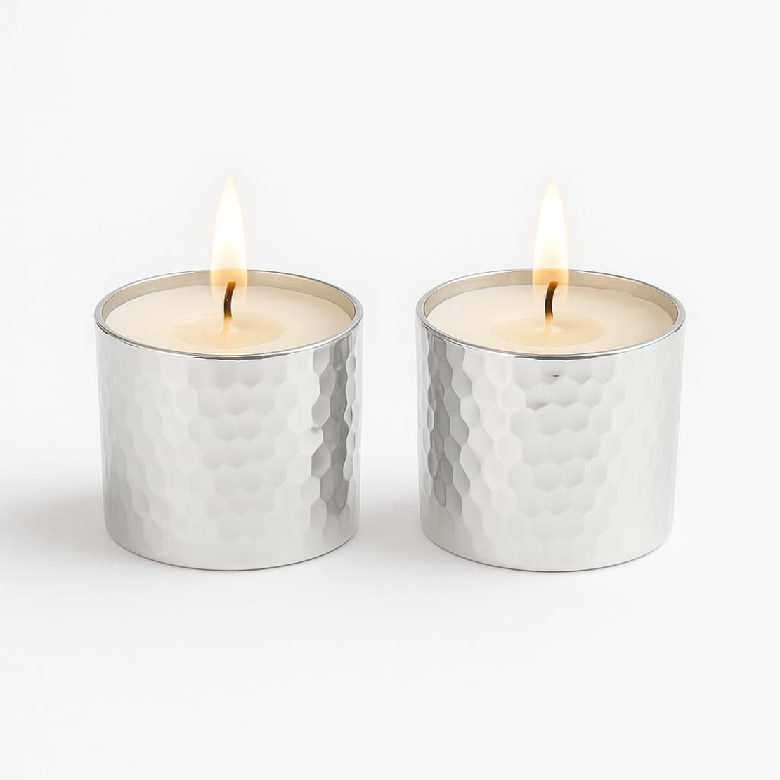 pure silver mini T-LIGHT candlesticks