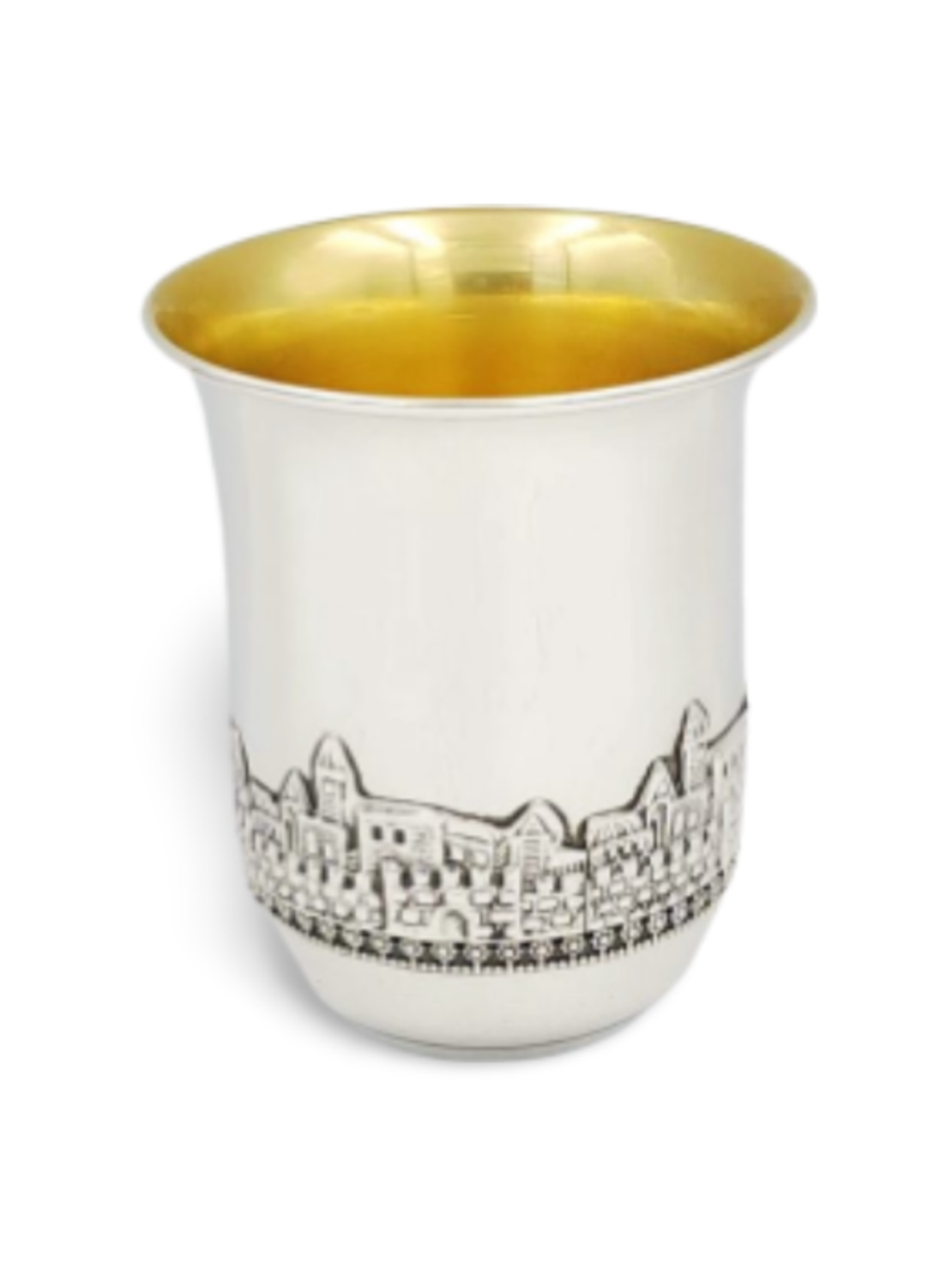Russian Jerusalem Kiddush cup, pure silver