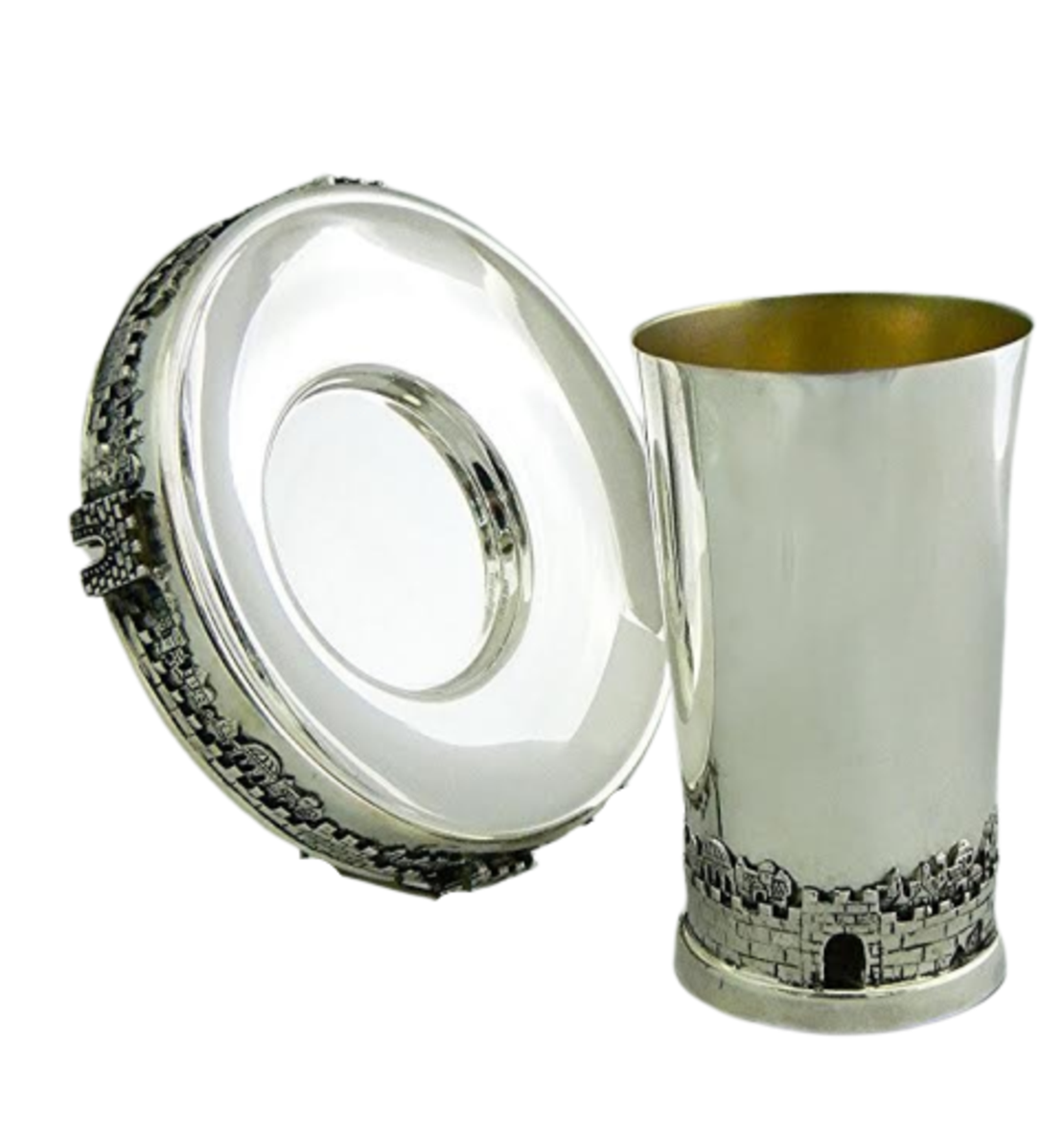 Kiddush Jerusalem pure silver set