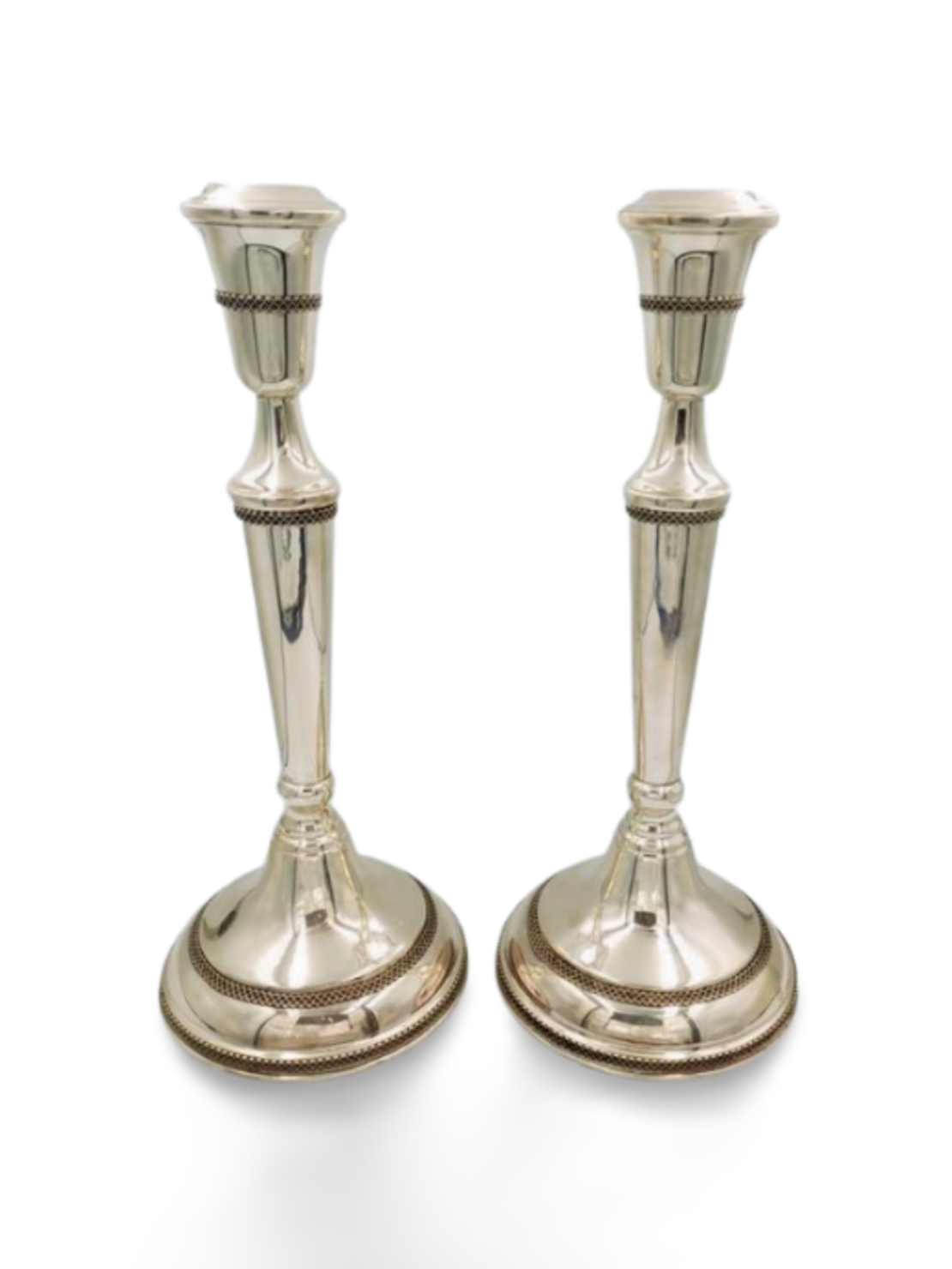 Pure silver traditional XL candlesticks