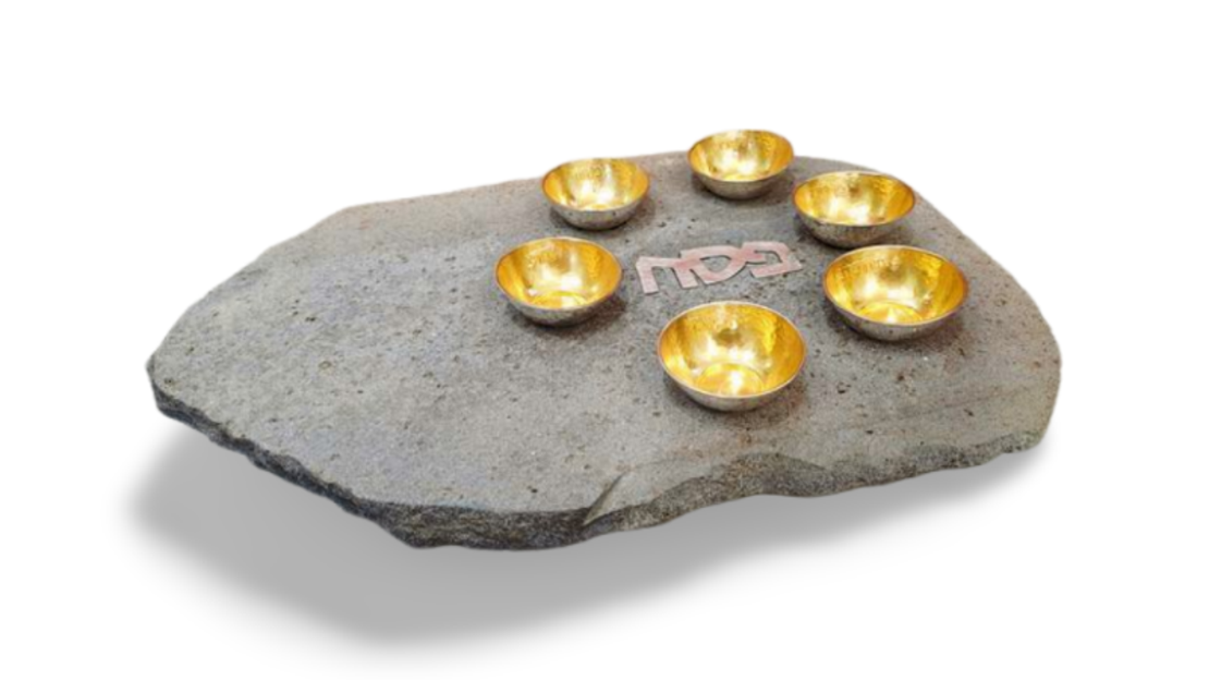 Basalt pure silver Passover bowl