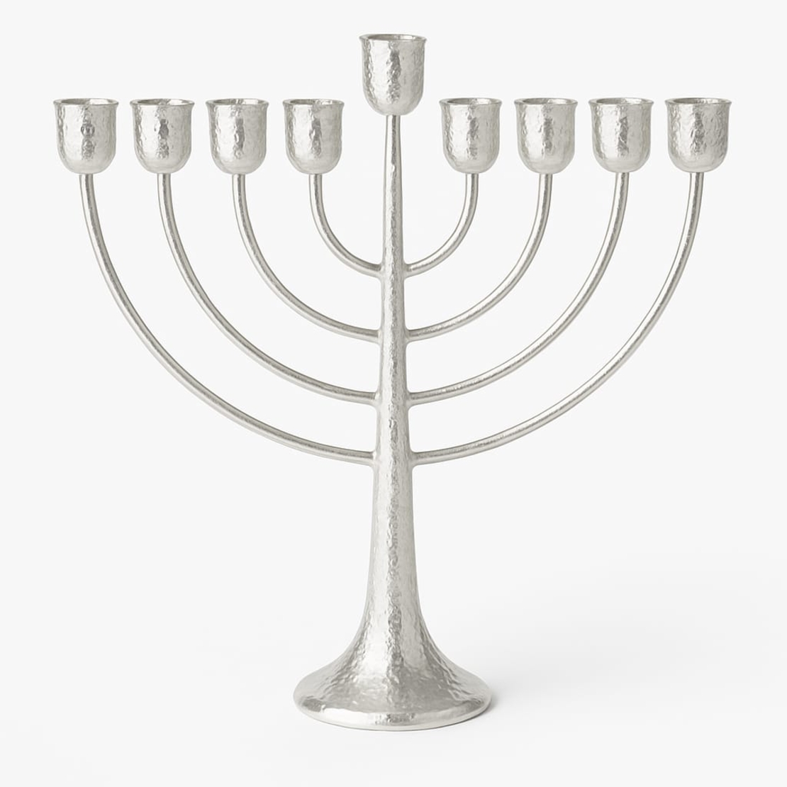 Menorah bows pure silver hammer