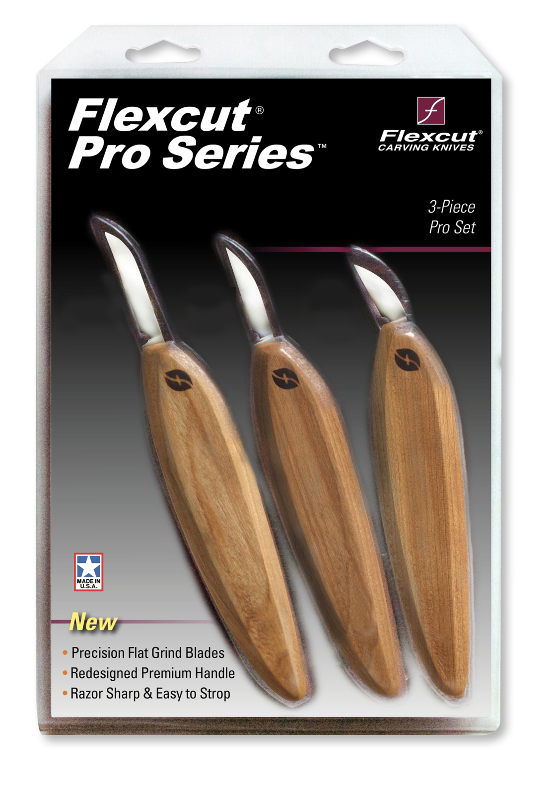 סט 3 סכינים סדרת פרו - FLEXCUT PRO 3 KNIFE SET FP200