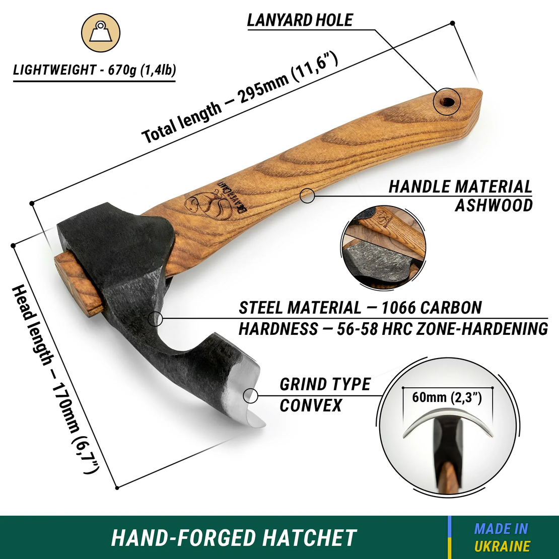 קרדום קטן לגילוף BEAVERCRAFT AX2