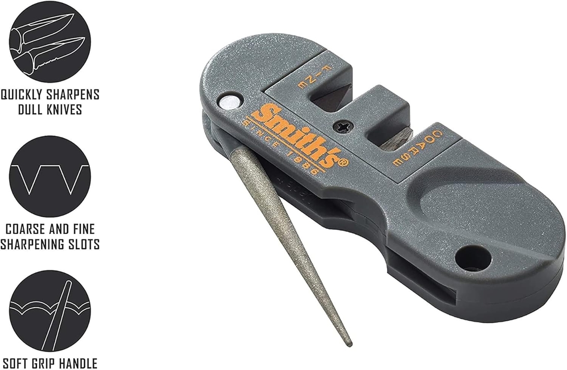 משחיז סכינים רב תכליתי לשטח - SMITH'S POCKET PAL