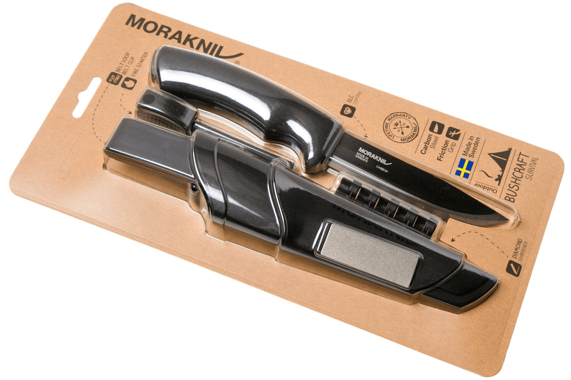 סכין בושקראפט מושחרת מורה-קניב - MORAKNIV BUSHCRAFT SURVIVAL